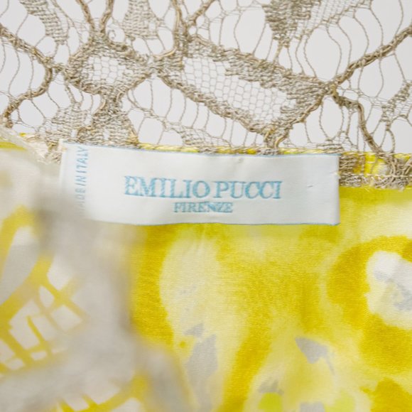 Emilio Pucci Printed Silk And Lace Top - Picture 4 of 9